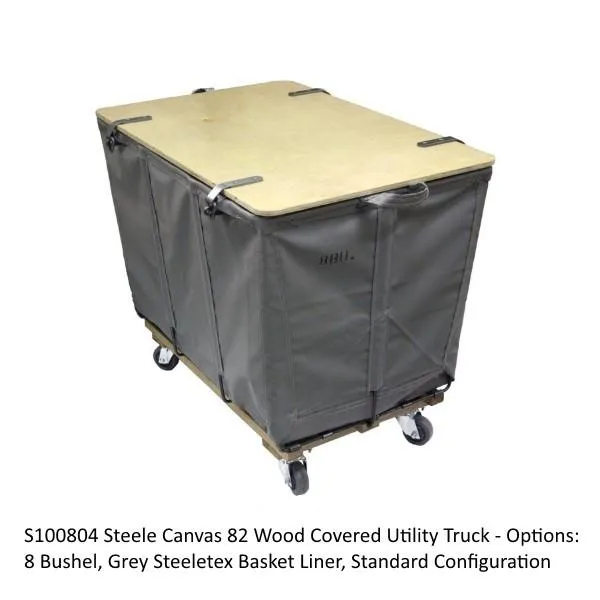 Steele Canvas 82 Wood Covered Utility Truck - Laundry Cart