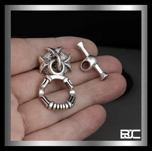 Sterling Silver Biker Iron Cross Premium Wallet Chain Connector