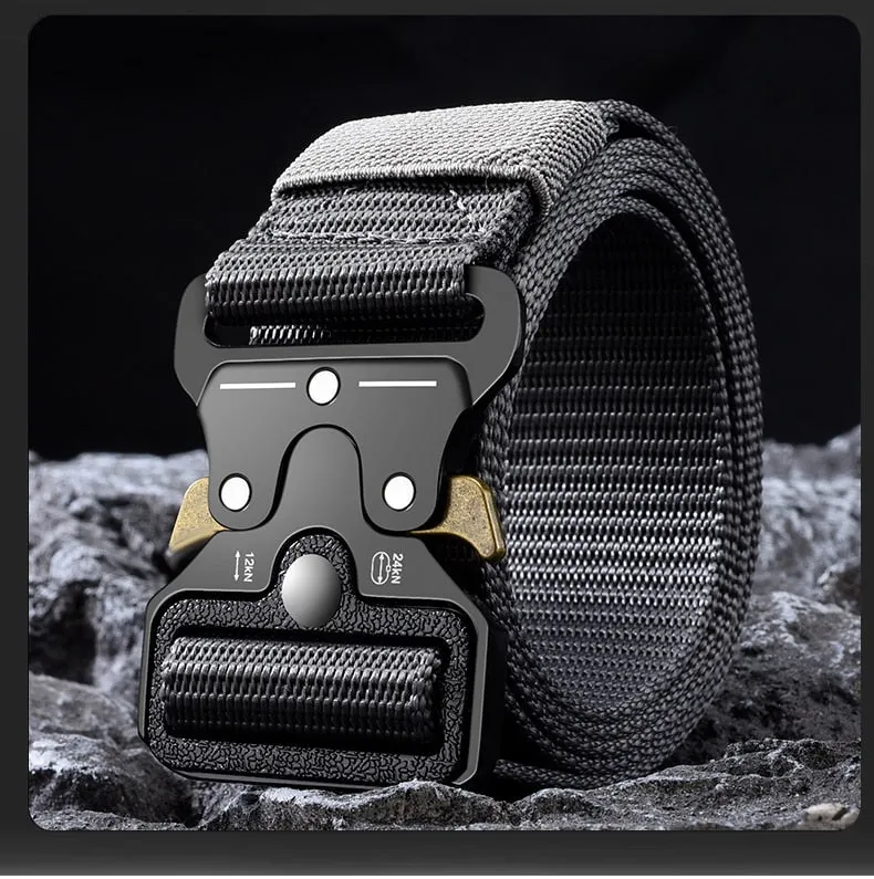 Tactical Belt Men Military Nylon Quality Style Combat Belts Metal Multifunctional Training Belt Male Canvas Waistband Belt men