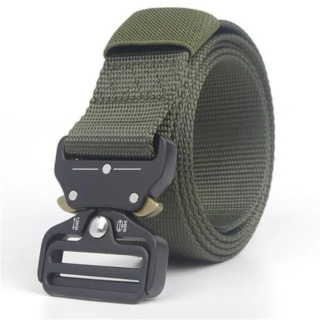 Tactical Belt Men Military Nylon Quality Style Combat Belts Metal Multifunctional Training Belt Male Canvas Waistband Belt men
