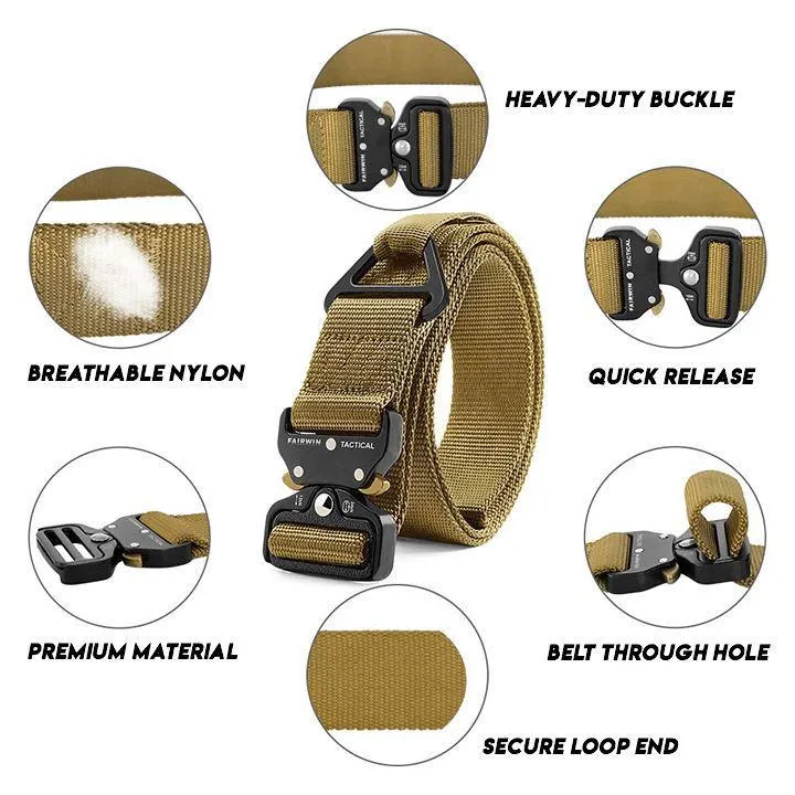 Tactical Belt Men Military Nylon Quality Style Combat Belts Metal Multifunctional Training Belt Male Canvas Waistband Belt men