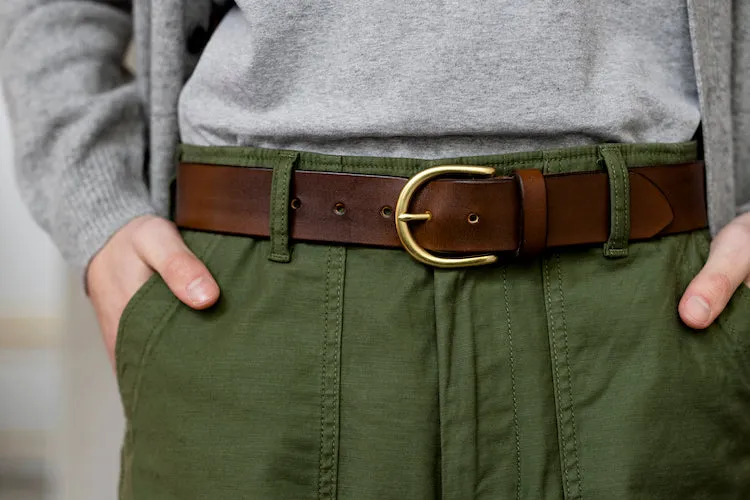 The Lygon Belt, Dark Brown - Brass