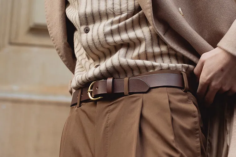 The Lygon Belt, Dark Brown - Brass