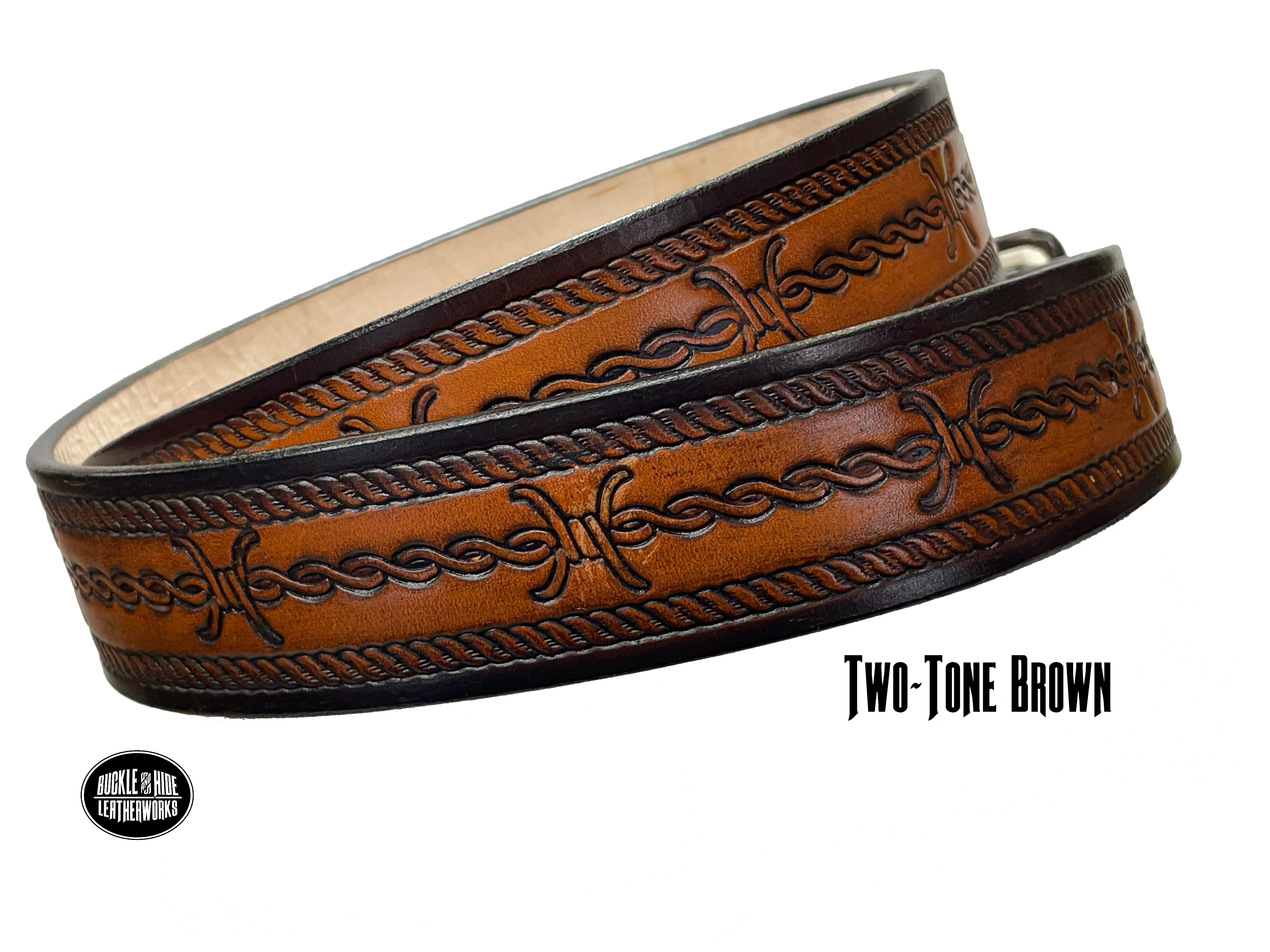 The "Riding Fence" Name Leather Belt