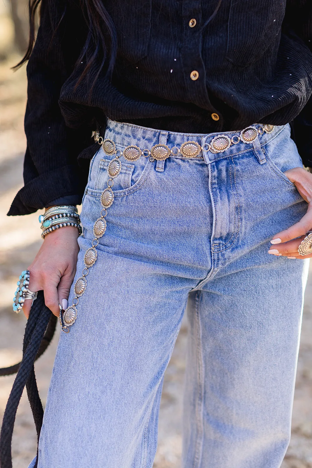 The Roswell Concho Belt - Medium Concho