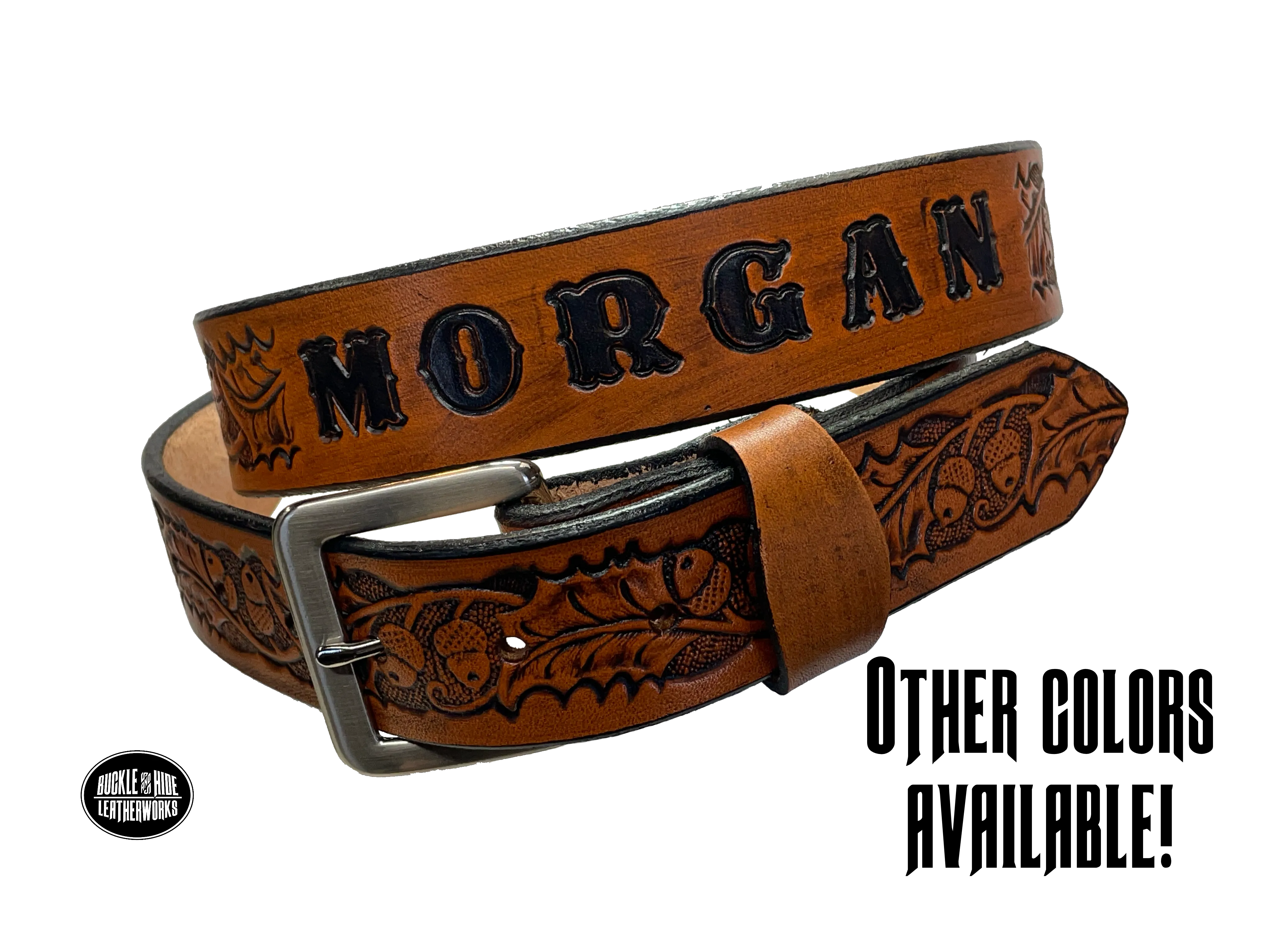 The Tall Oak Name Leather Belt