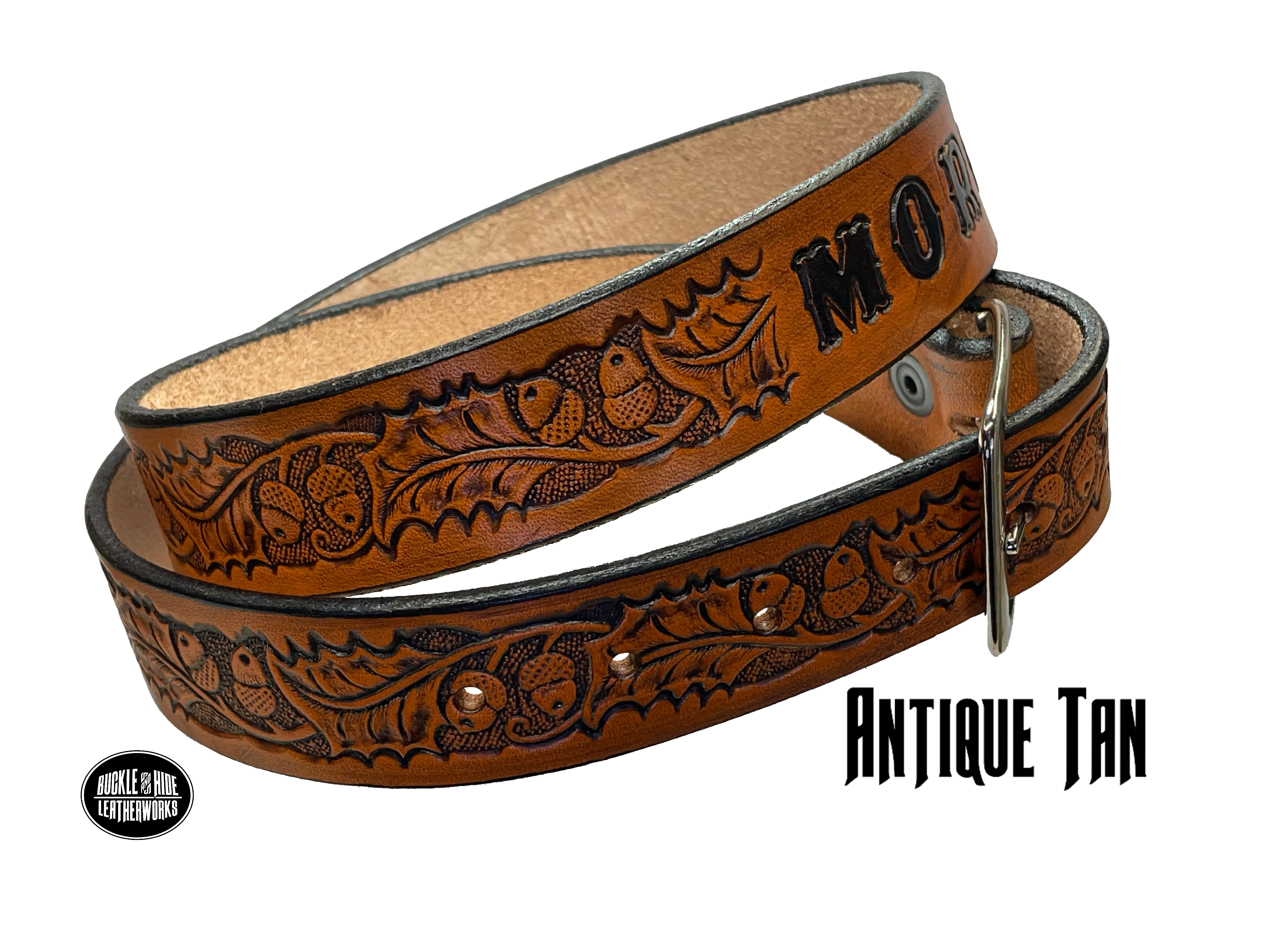 The Tall Oak Name Leather Belt