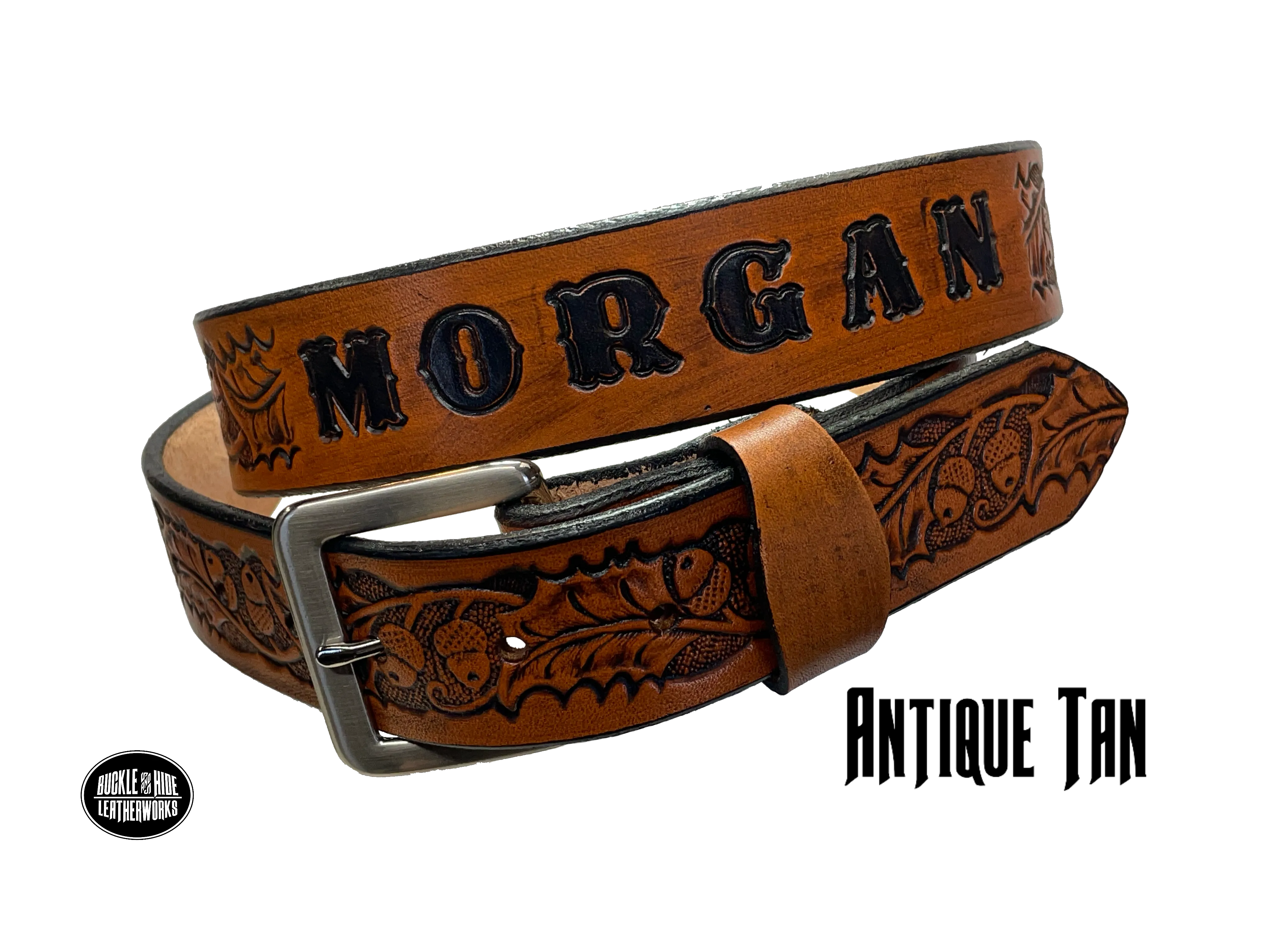 The Tall Oak Name Leather Belt