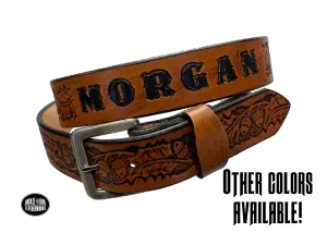 The Tall Oak Name Leather Belt