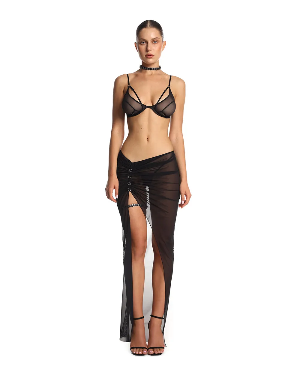 Thigh cuff "Ava" Black