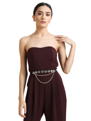 Thin Belt With Coin And Chain
