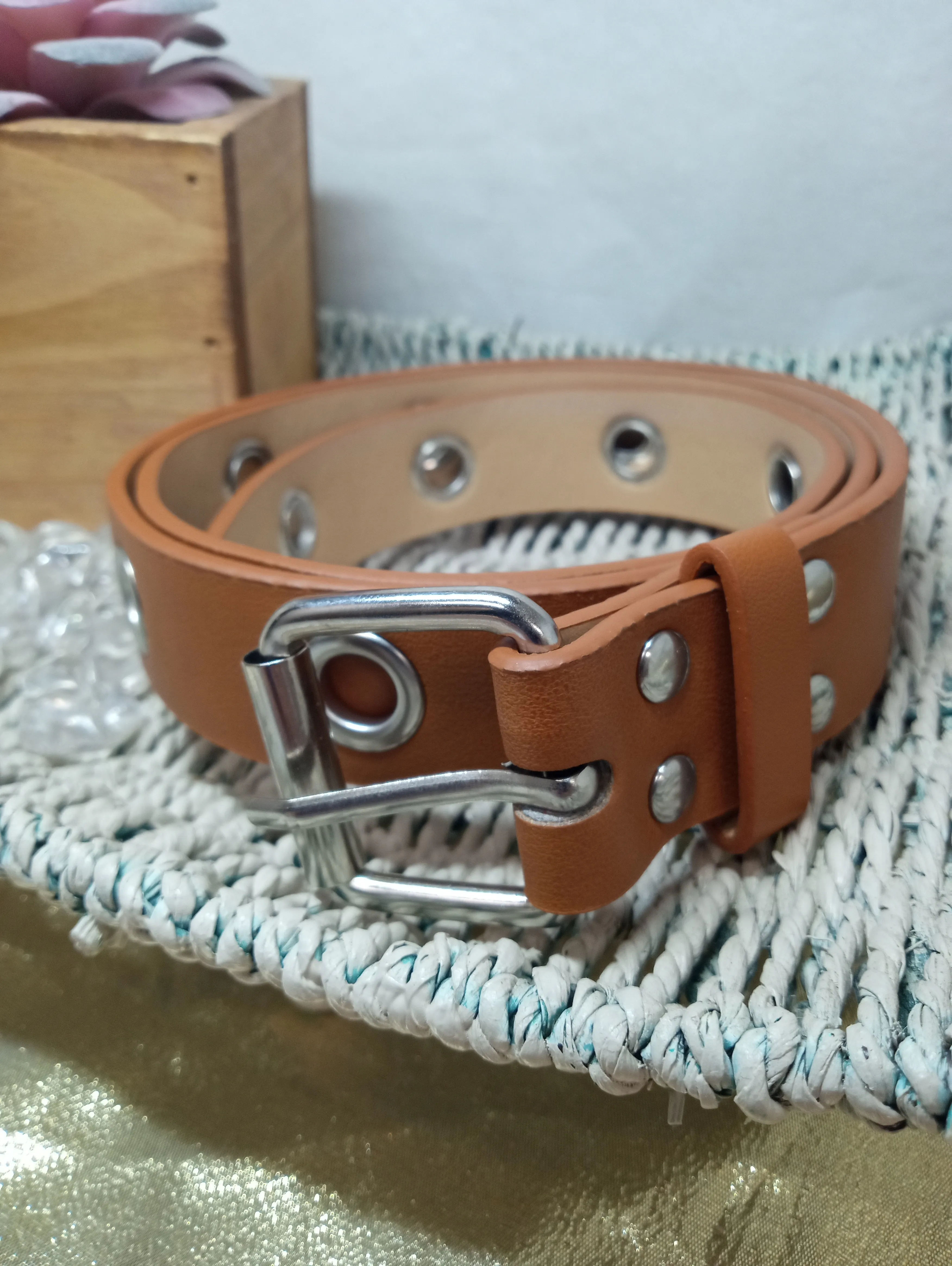 Thin Leather Belts w/Holes