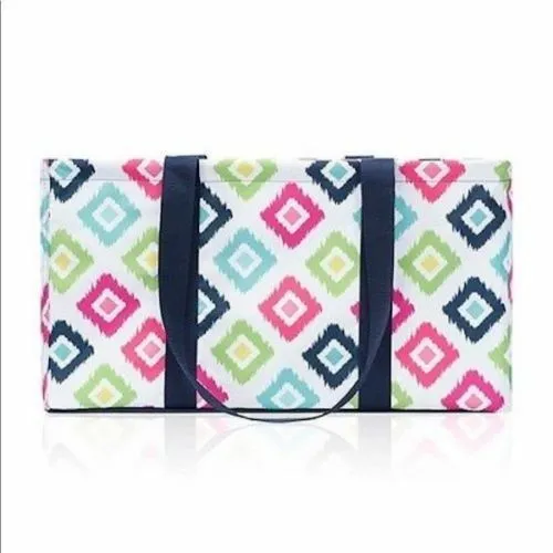 Thirty one Large Utility Tote Beach Picnic Laundry Basket Bag 31 Gift in Candy Corner