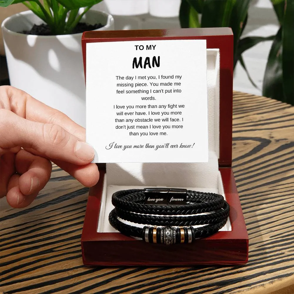 To My Man The Day I Met You Love You Forever Bracelet
