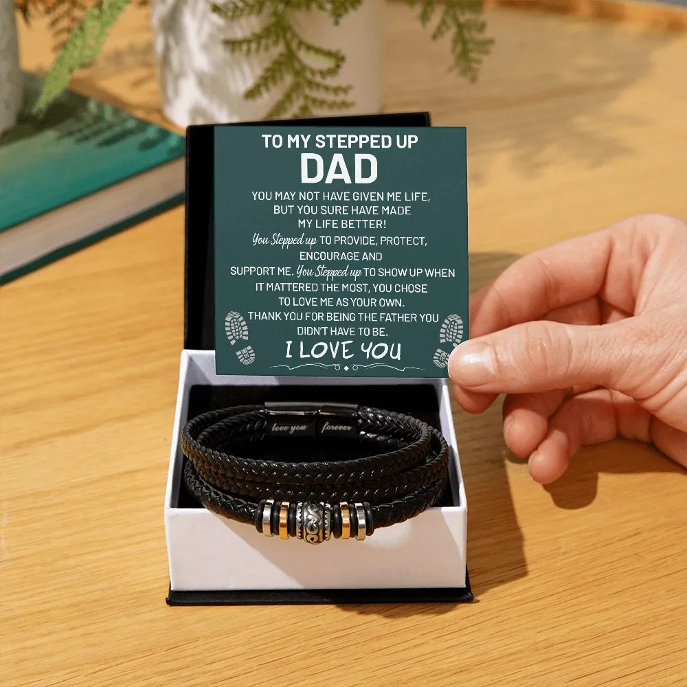 To My Stepped Up Dad - "Love You Forever" Bracelet - SD001