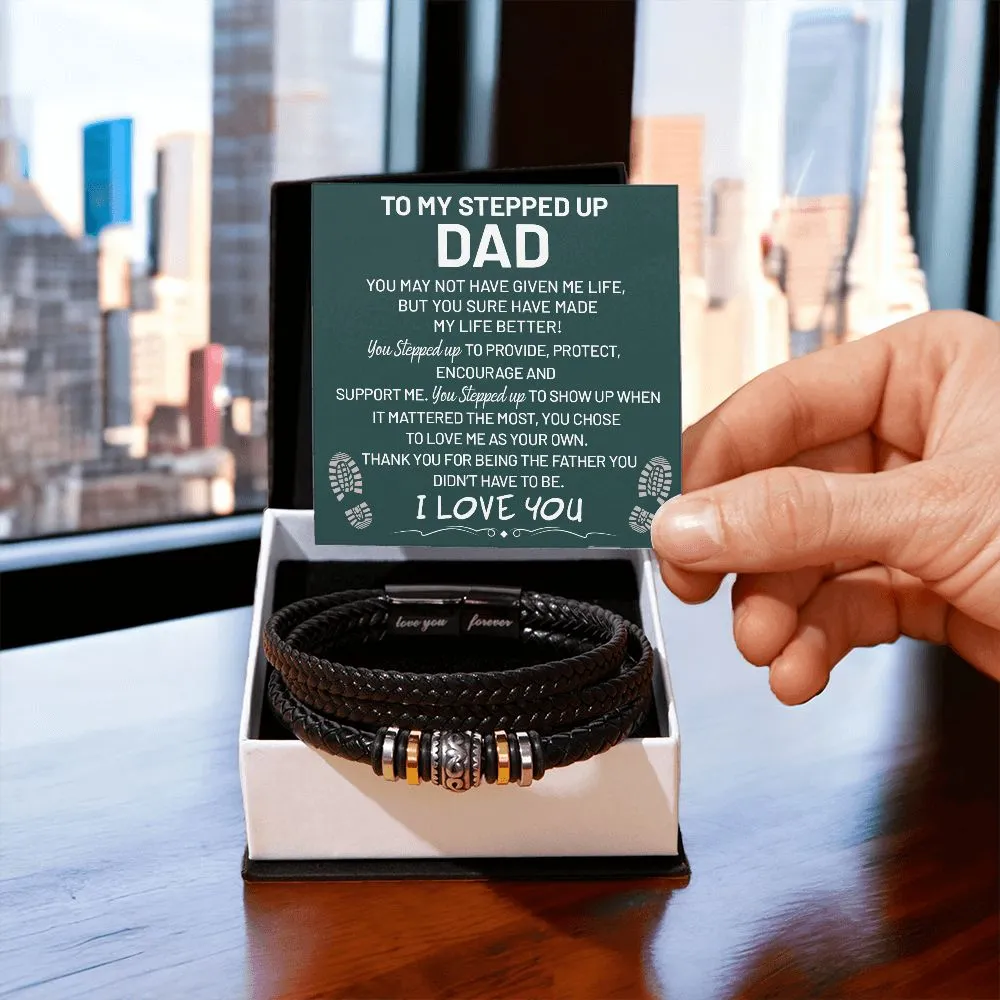 To My Stepped Up Dad - "Love You Forever" Bracelet - SD001