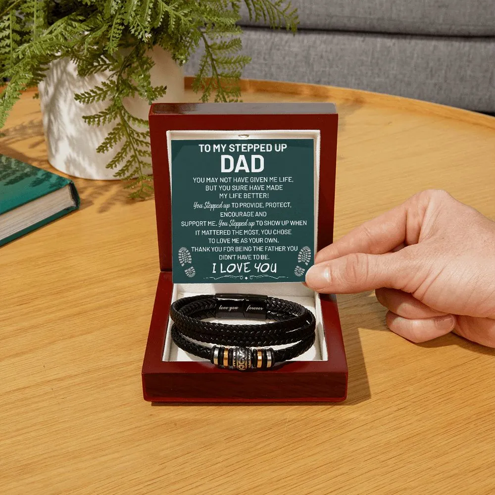 To My Stepped Up Dad - "Love You Forever" Bracelet - SD001