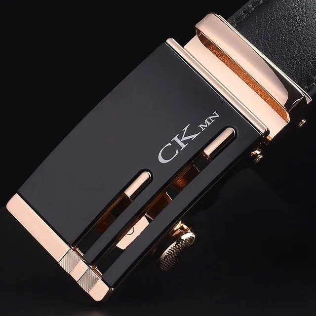 Top Quality Cow Genuine Leather Belt Men Genuine Luxury Leather Belts for Men Strap Male Metal Automatic Buckle