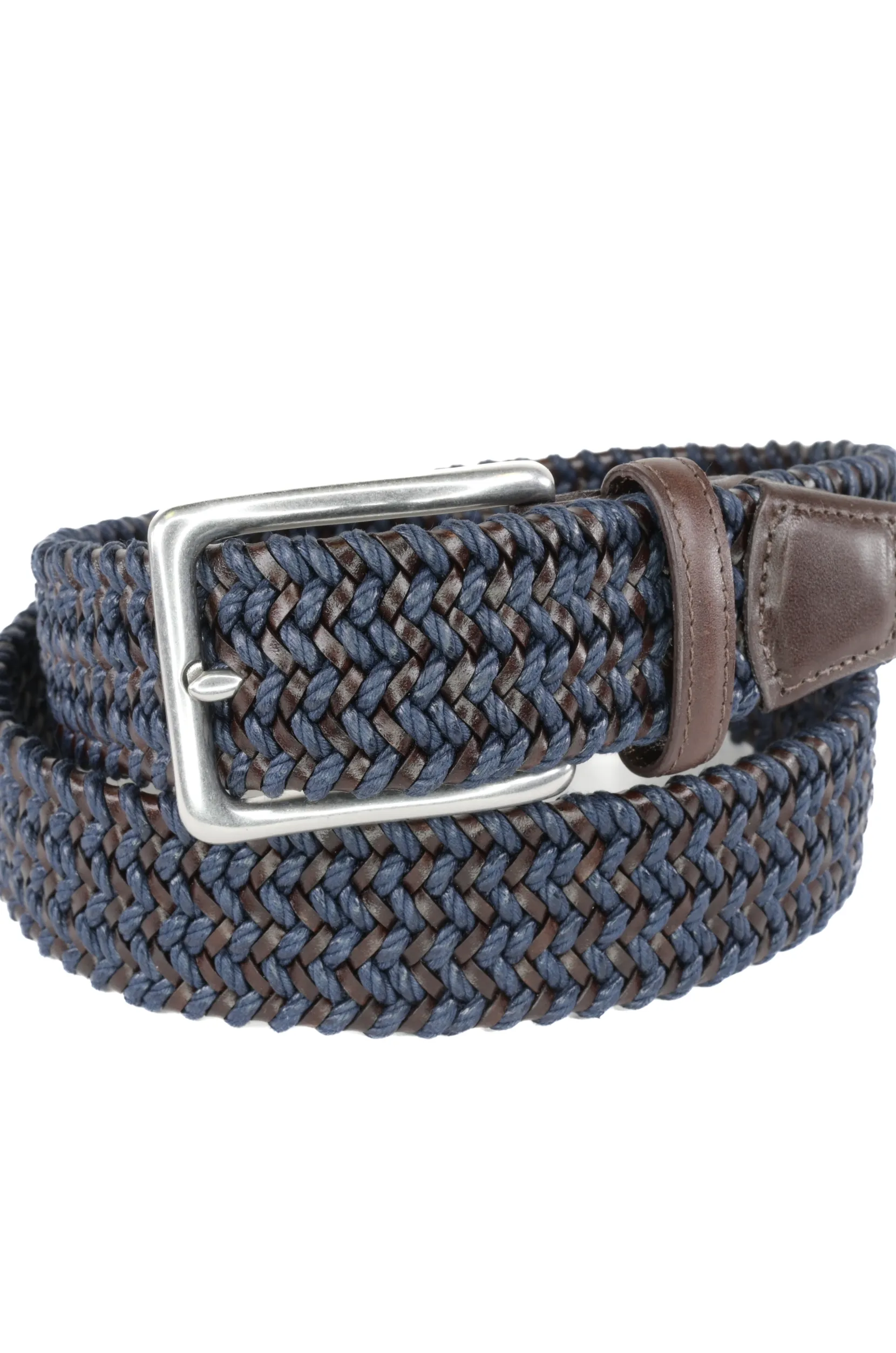 Torino Woven Leather Stretch Belt