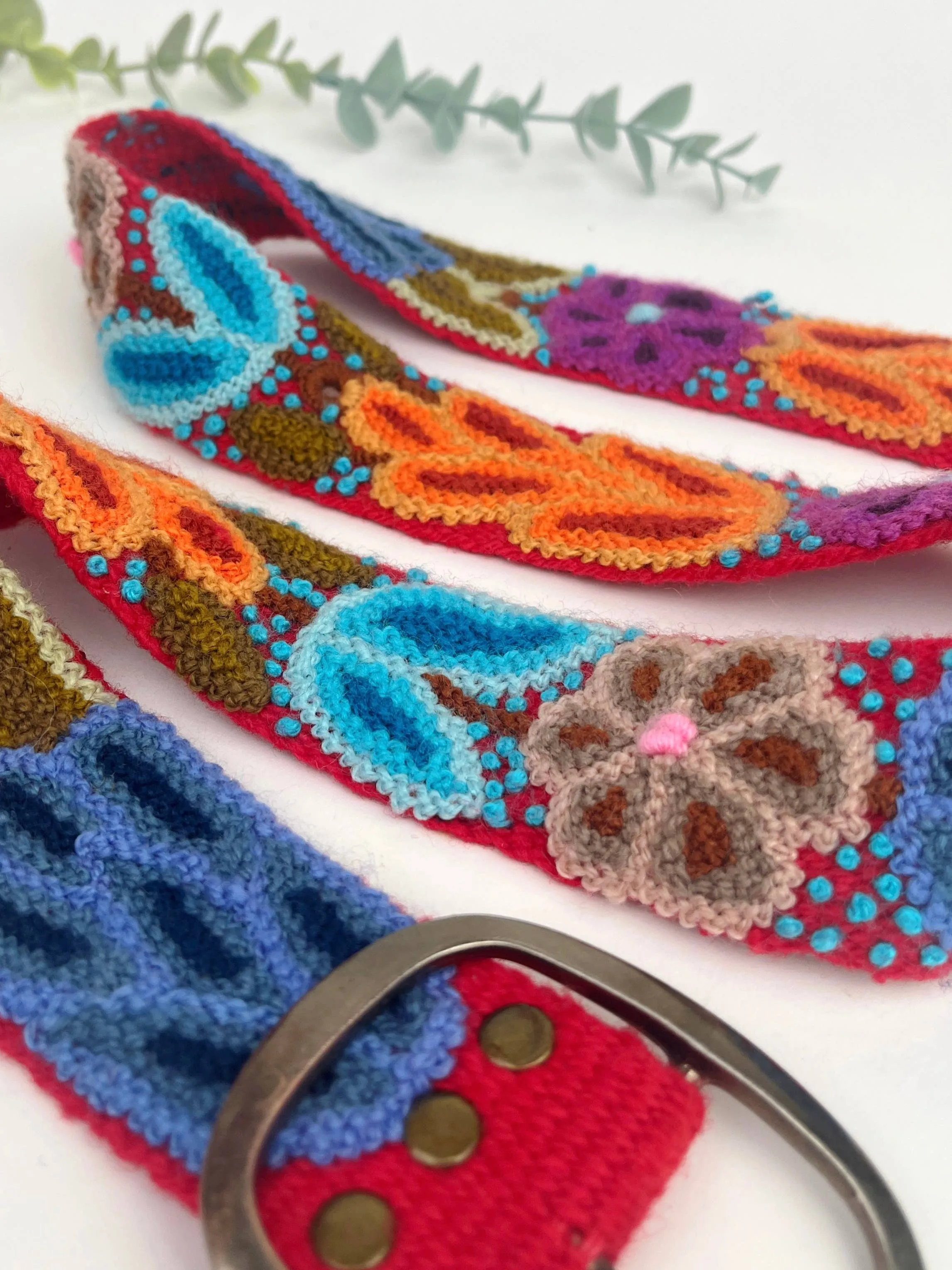 Tulips Wide Embroidered Belt
