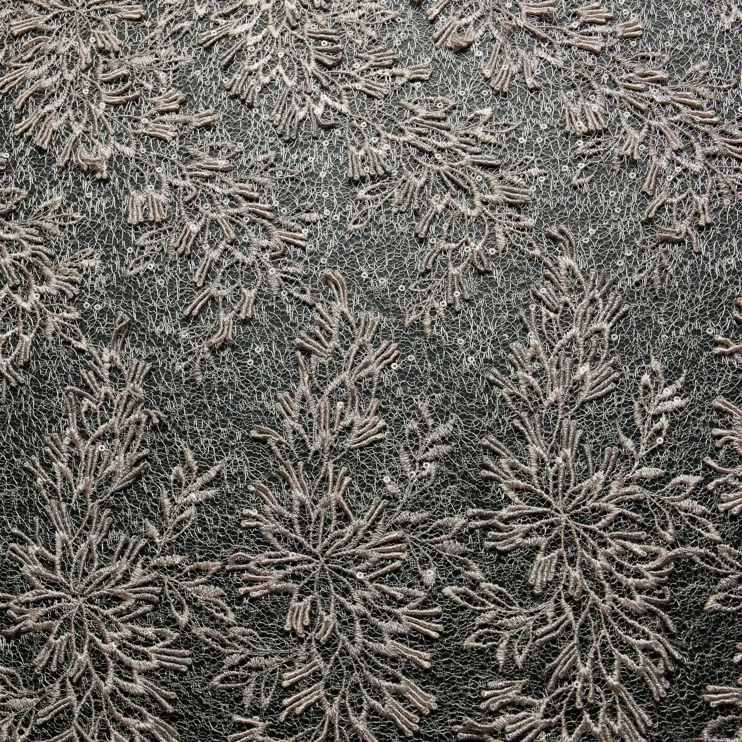 Tulle Lace Fabric Embroidered with Applique and Intricate 3D Pattern 100% Polyester 50/52" Wide | Exquisite Fabric