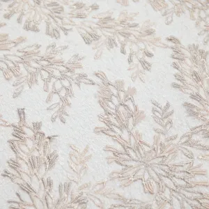 Tulle Lace Fabric Embroidered with Applique and Intricate 3D Pattern 100% Polyester 50/52" Wide | Exquisite Fabric