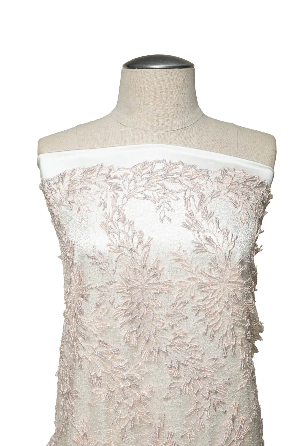 Tulle Lace Fabric Embroidered with Applique and Intricate 3D Pattern 100% Polyester 50/52" Wide | Exquisite Fabric
