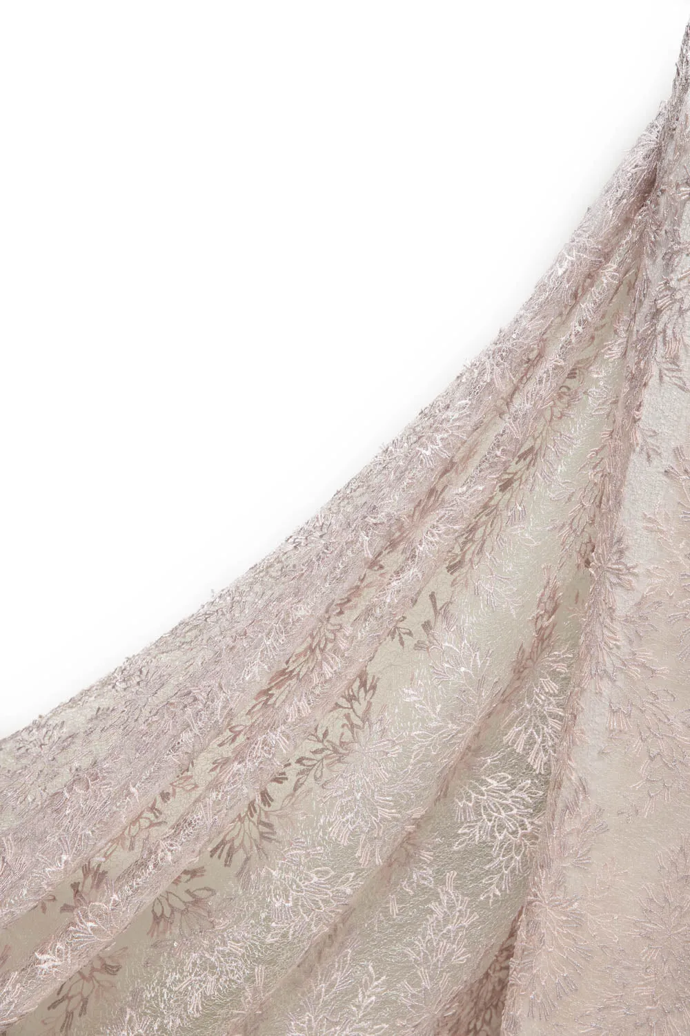 Tulle Lace Fabric Embroidered with Applique and Intricate 3D Pattern 100% Polyester 50/52" Wide | Exquisite Fabric