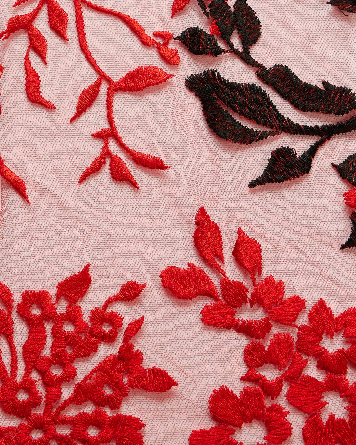 Two Tone Tulle Lace Fabric Embroidered 100% Polyester 50/52" Wide | Exquisite Fabric