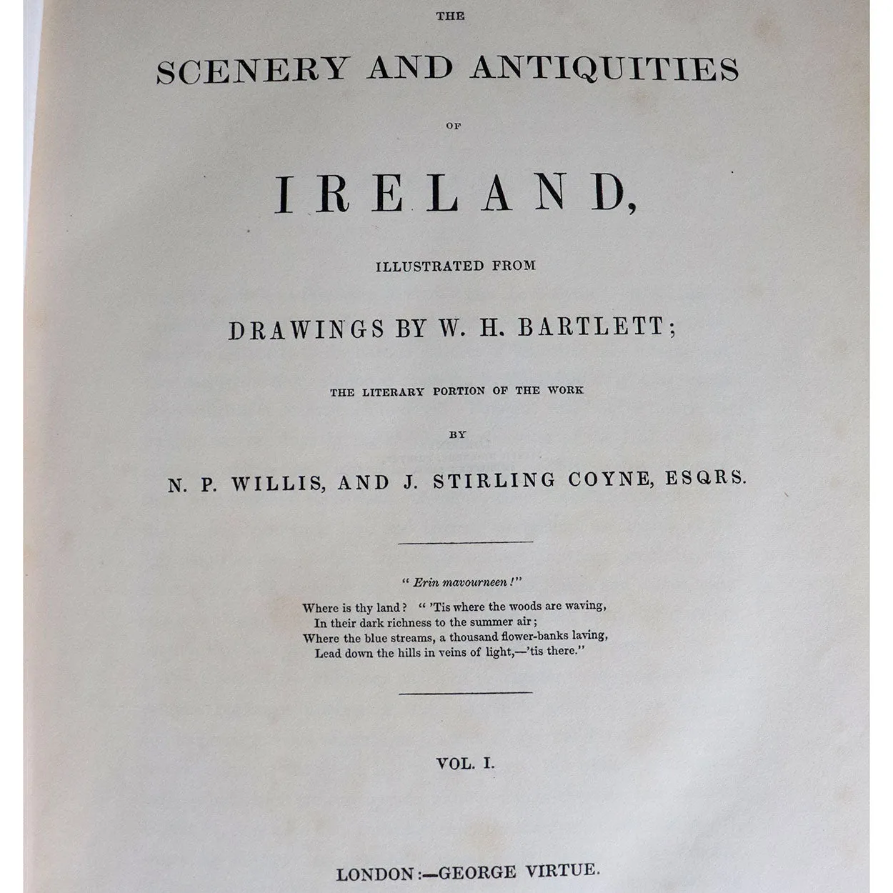 Two Volumes Books: The Scenery and Antiquities of Ireland by N.P. Willis & J. Stirling Coyne