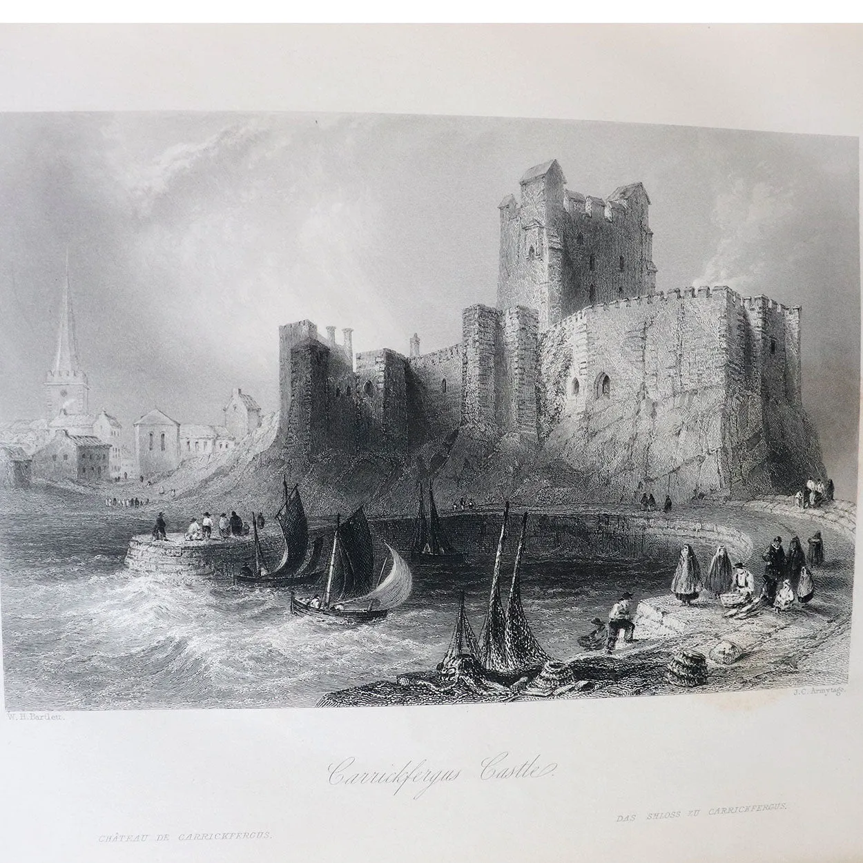 Two Volumes Books: The Scenery and Antiquities of Ireland by N.P. Willis & J. Stirling Coyne