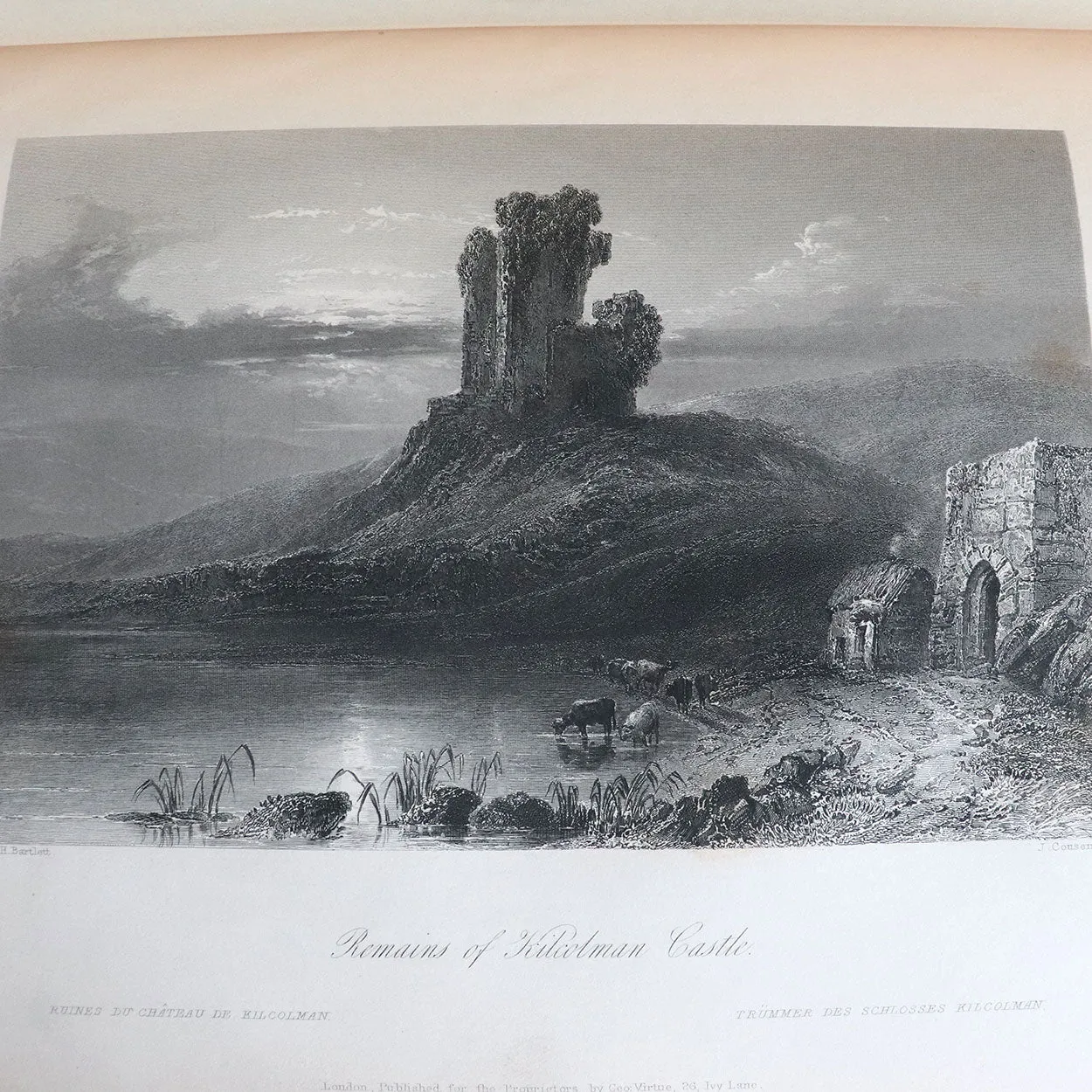 Two Volumes Books: The Scenery and Antiquities of Ireland by N.P. Willis & J. Stirling Coyne