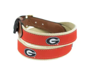 UGA WOVEN RIBBON BELT Super G Red