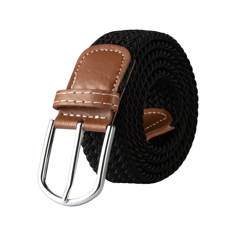 Unisex Casual Knitted Pin Buckle Jeans Belt Woven Canvas Elastic Expandable Stretch Belts for Women Men Girdle