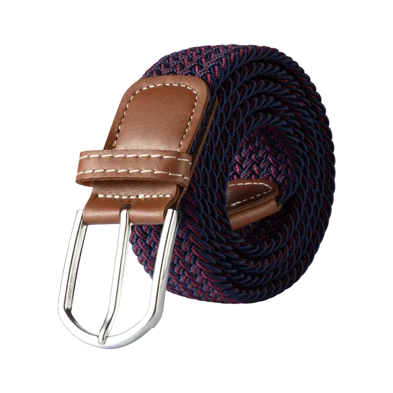 Unisex Casual Knitted Pin Buckle Jeans Belt Woven Canvas Elastic Expandable Stretch Belts for Women Men Girdle