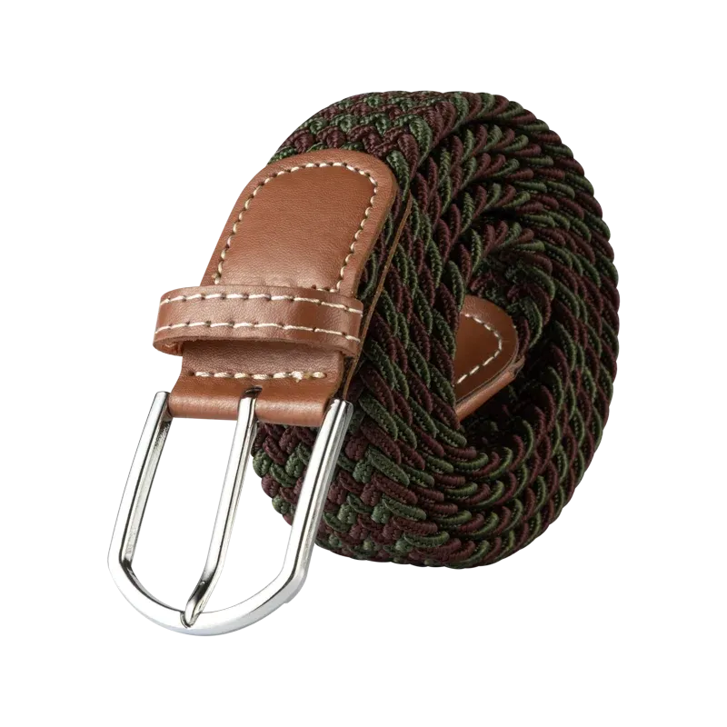 Unisex Casual Knitted Pin Buckle Jeans Belt Woven Canvas Elastic Expandable Stretch Belts for Women Men Girdle