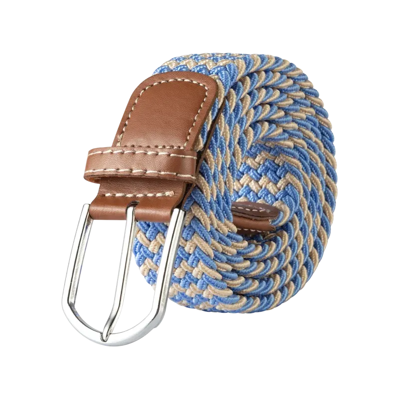 Unisex Casual Knitted Pin Buckle Jeans Belt Woven Canvas Elastic Expandable Stretch Belts for Women Men Girdle