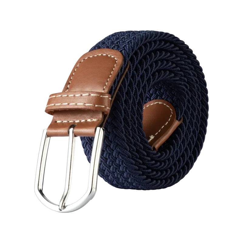 Unisex Casual Knitted Pin Buckle Jeans Belt Woven Canvas Elastic Expandable Stretch Belts for Women Men Girdle