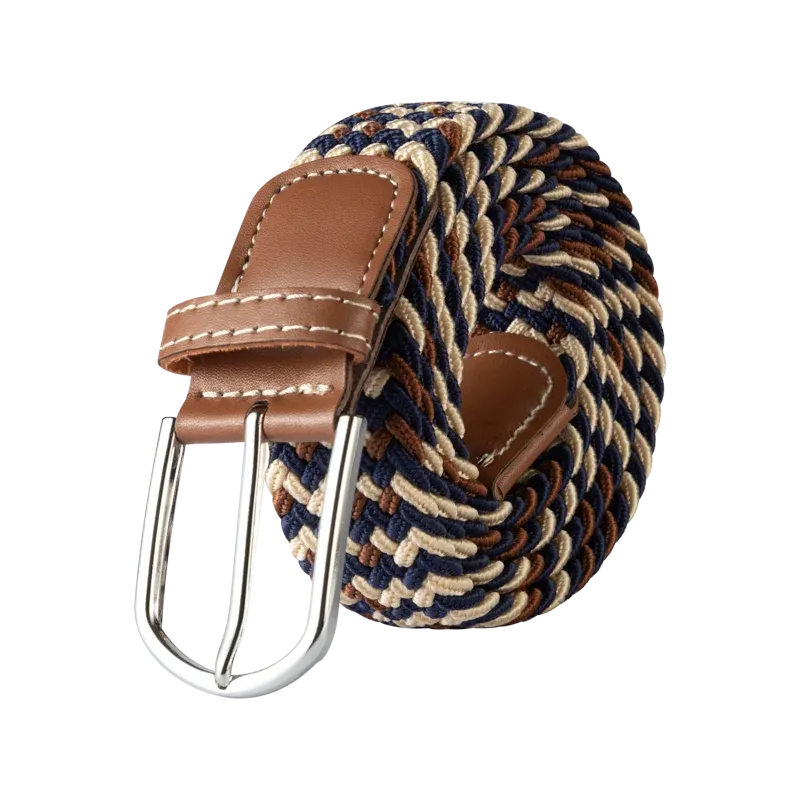 Unisex Casual Knitted Pin Buckle Jeans Belt Woven Canvas Elastic Expandable Stretch Belts for Women Men Girdle