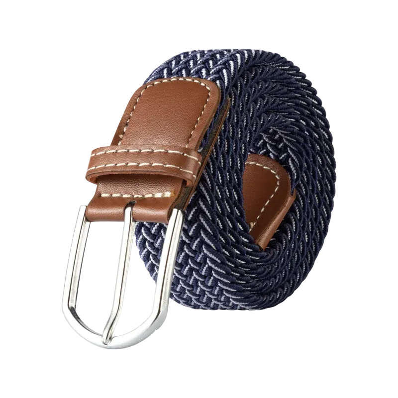 Unisex Casual Knitted Pin Buckle Jeans Belt Woven Canvas Elastic Expandable Stretch Belts for Women Men Girdle