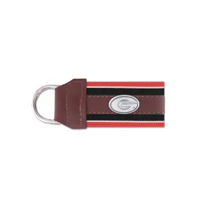 University of Georgia G Concho Leather Key Fob