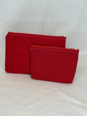 Utility Zipper Bag - Red