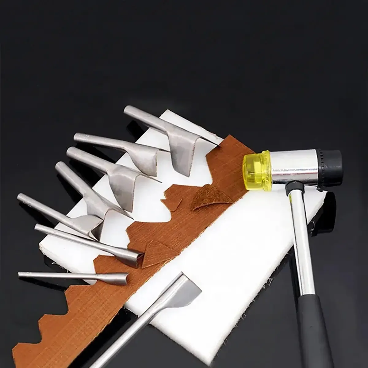 V-Shaped Leather Punch 9 Piece Set