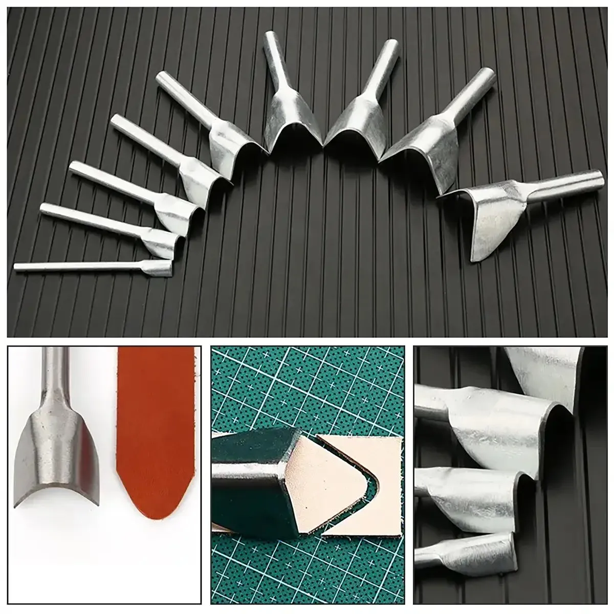 V-Shaped Leather Punch 9 Piece Set