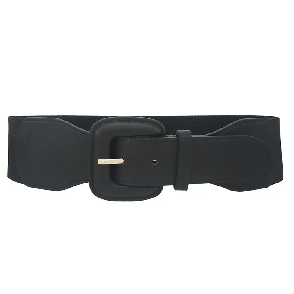 Vegan Elastic Buckle Belt Collection