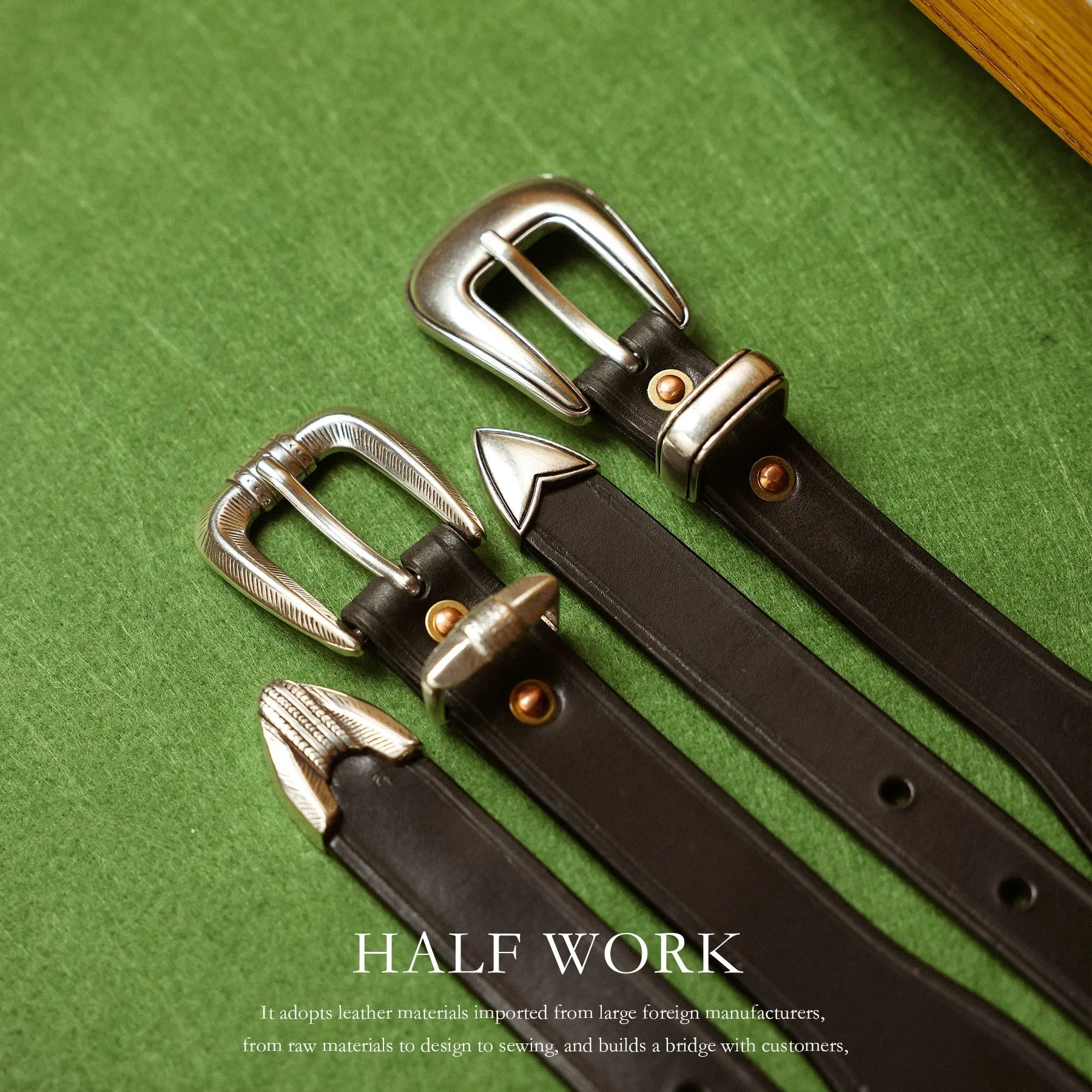 Vegetable-Tanned Leather Belt