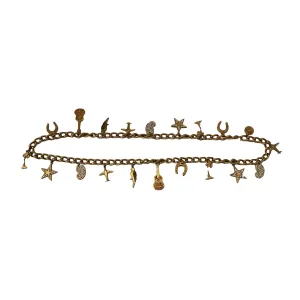 Versace Gold Rhinestone Charm Belt