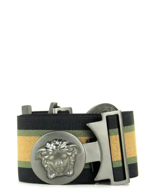 Versace NWT Sunburn/Dynasty Elastic Wide Belt w. Medusa Head sz L