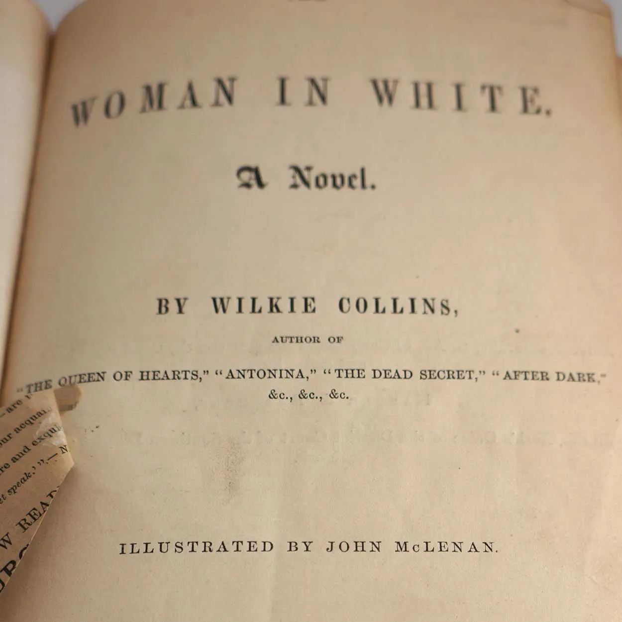 Victorian Leather Bound Book: Woman in White by William Wilkie Collins