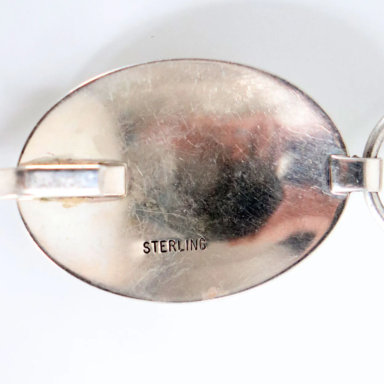 Vintage American Southwest Inlaid Multi-Stone Sterling Silver 17 Concho Style Belt